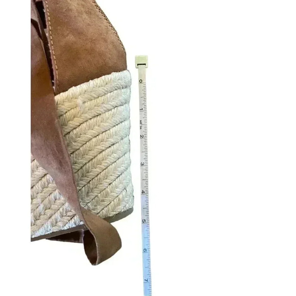 Torrid Suede Brown Lace-Up Espadrille Wedge Sandals Size 9WW - Picture 6 of 10